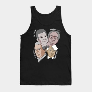 Barthes Habermas Baudrillard and Lacan - Philosophy Tank Top